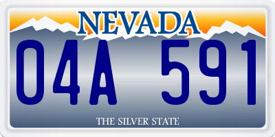 NV license plate 04A591