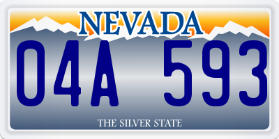 NV license plate 04A593