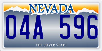 NV license plate 04A596