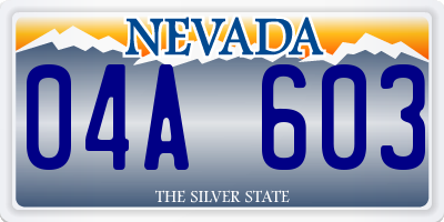 NV license plate 04A603