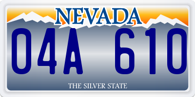 NV license plate 04A610