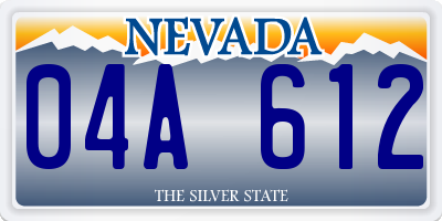 NV license plate 04A612