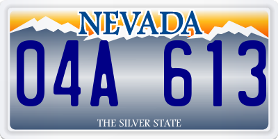 NV license plate 04A613