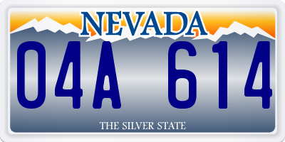 NV license plate 04A614