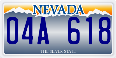 NV license plate 04A618
