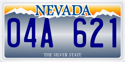 NV license plate 04A621