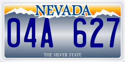 NV license plate 04A627