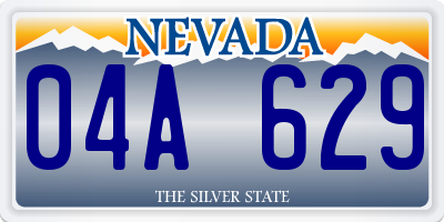 NV license plate 04A629