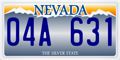 NV license plate 04A631