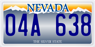 NV license plate 04A638