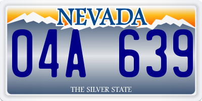 NV license plate 04A639