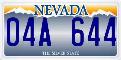 NV license plate 04A644