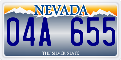 NV license plate 04A655
