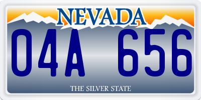 NV license plate 04A656