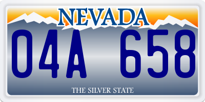 NV license plate 04A658