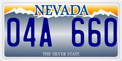 NV license plate 04A660