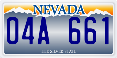 NV license plate 04A661
