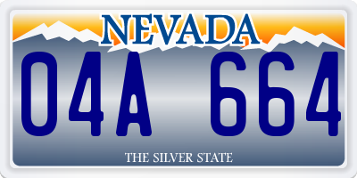 NV license plate 04A664