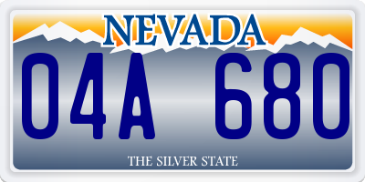 NV license plate 04A680