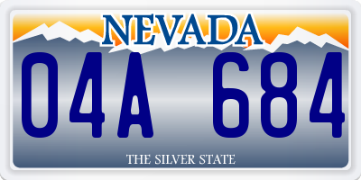 NV license plate 04A684