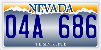 NV license plate 04A686