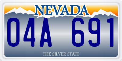 NV license plate 04A691