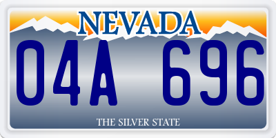 NV license plate 04A696