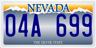 NV license plate 04A699