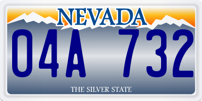 NV license plate 04A732