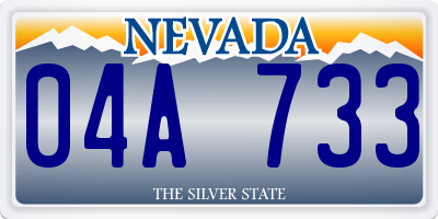 NV license plate 04A733