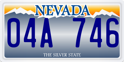 NV license plate 04A746
