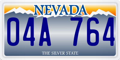 NV license plate 04A764