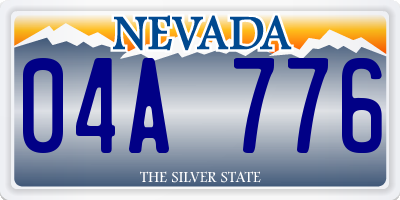 NV license plate 04A776