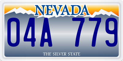 NV license plate 04A779