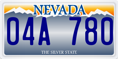 NV license plate 04A780