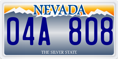 NV license plate 04A808