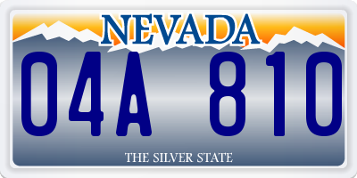 NV license plate 04A810