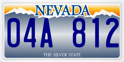 NV license plate 04A812