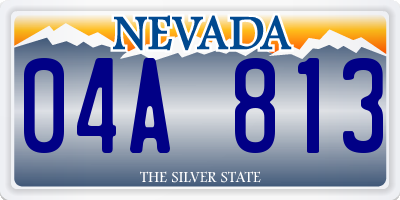 NV license plate 04A813