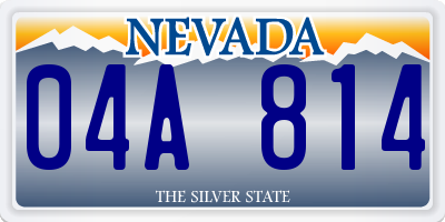 NV license plate 04A814