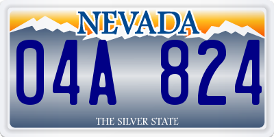 NV license plate 04A824