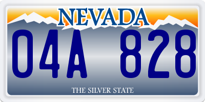 NV license plate 04A828