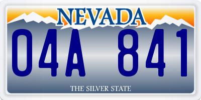 NV license plate 04A841