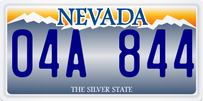 NV license plate 04A844