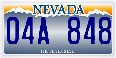 NV license plate 04A848