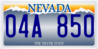 NV license plate 04A850