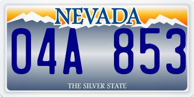 NV license plate 04A853