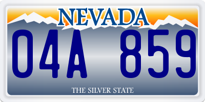 NV license plate 04A859
