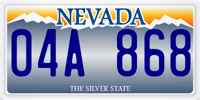 NV license plate 04A868