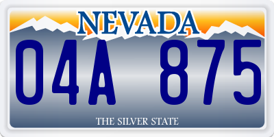 NV license plate 04A875